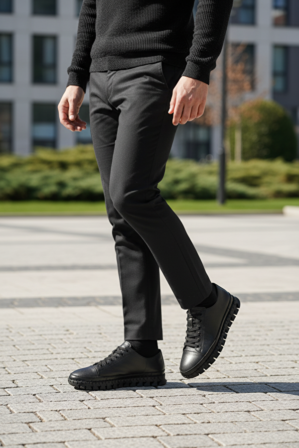 238644 5FX Siyah Erkek Ayakkabı - Görsel 3