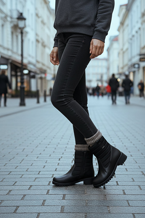 MADELIN 5PR Siyah Kadın Bot - Görsel 3