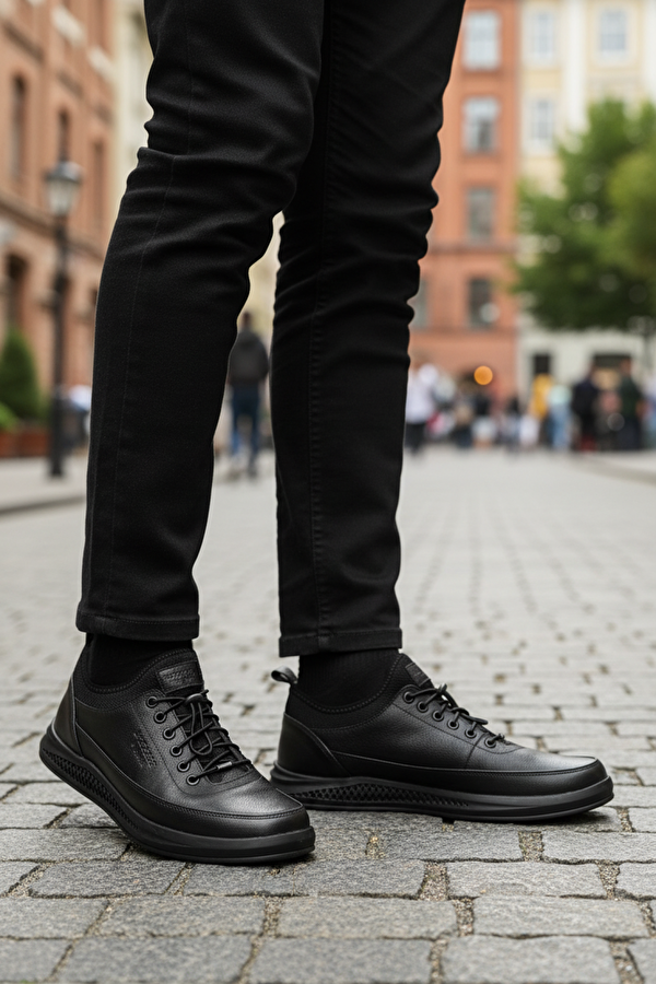 227225 5PR Siyah Erkek Rahat Ayakkabı - Görsel 3