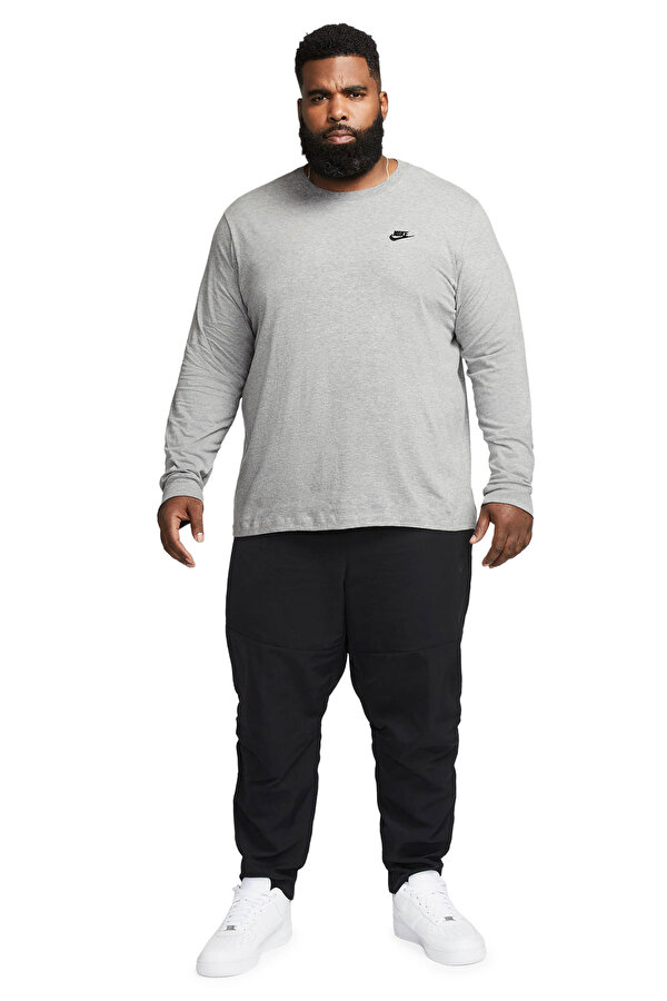 Nike M NSW CLUB TEE - LS Gri Erkek Sweatshirt