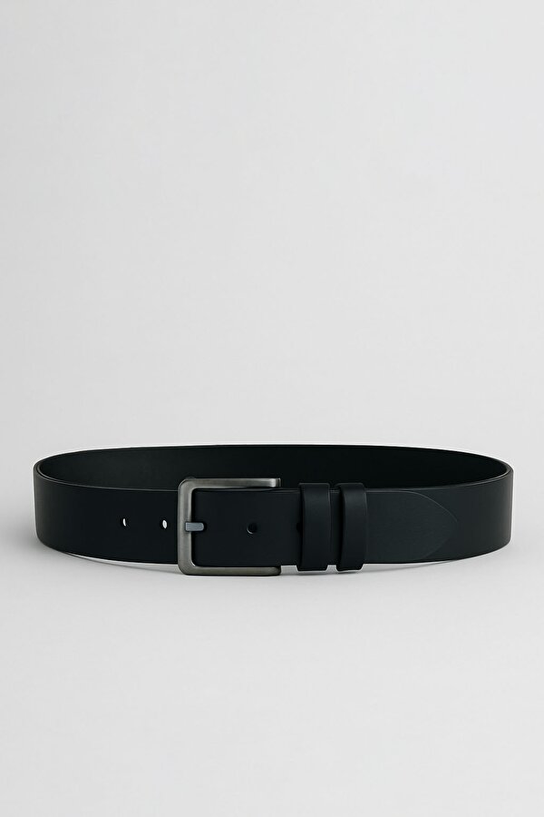 Louisiana Polo %100 Hakiki Deri Kemer Erkek Spor Kemer Siyah 0160