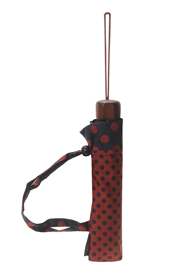 April Lüx Şemsiye Lacivert Puantiyeli Kırmızı 08-L