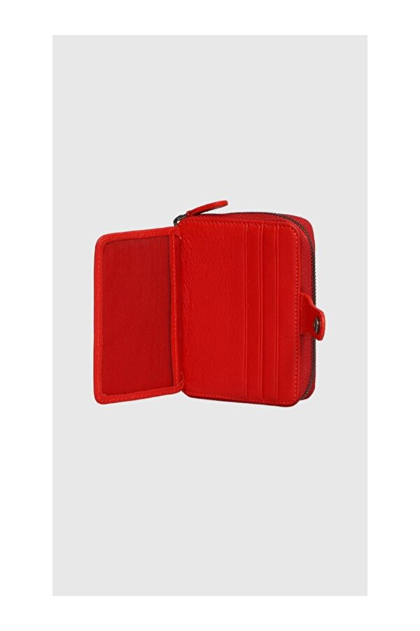 GRANDE Hakiki Deri Kadın Cüzdan Kırmızı 739