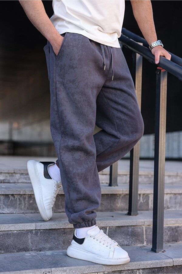 Madmext Füme Batik Desenli Jogger Eşofman Altı E6582