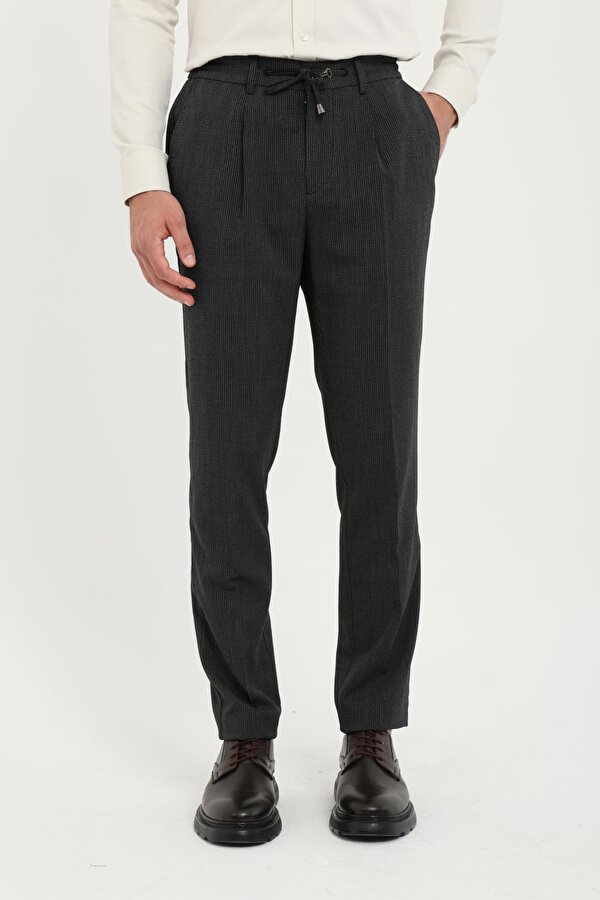 Siyah Armür Slim Fit Erkek Pantolon
