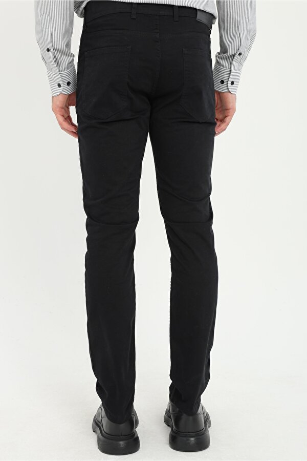 Dufy SİYAH   DÜZ ERKEK PANTOLON - SLIM FIT
