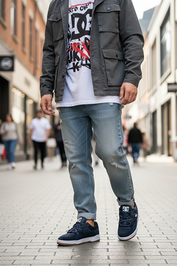 CONSTRUCT Lacivert Erkek Sneaker - Görsel 3