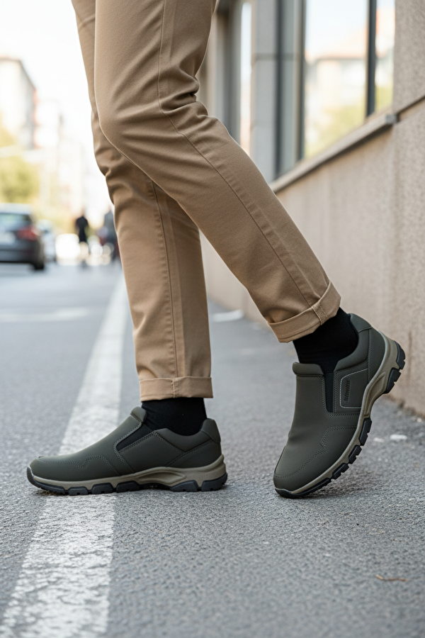 LUTER 5PR-2.K Haki Erkek Slip On - Görsel 3
