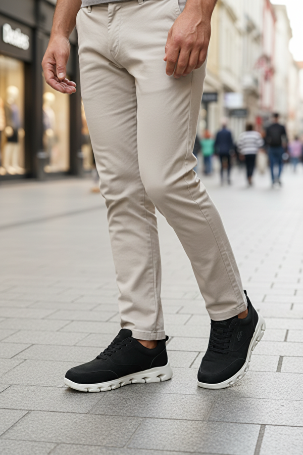 238540N 5FX Siyah Erkek Comfort Ayakkabı - Görsel 3