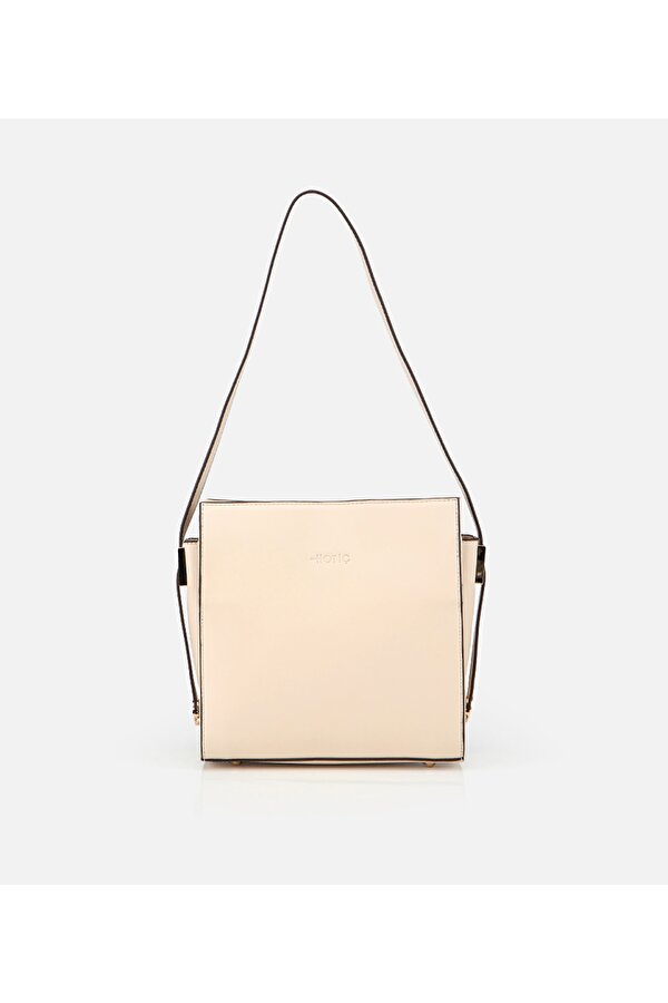 Hotiç Kadın Deri Ekru Omuz Çantası