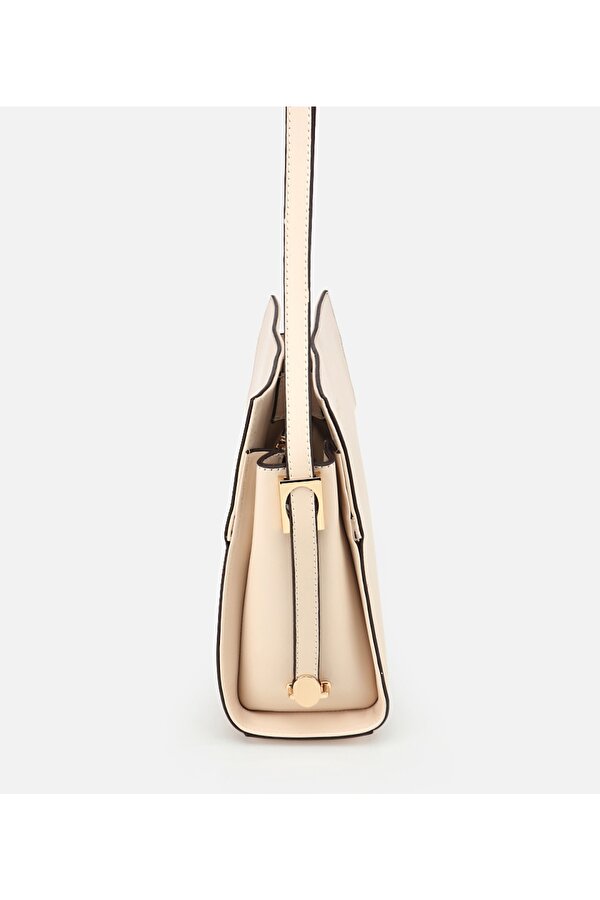 Hotiç Kadın Deri Ekru Omuz Çantası