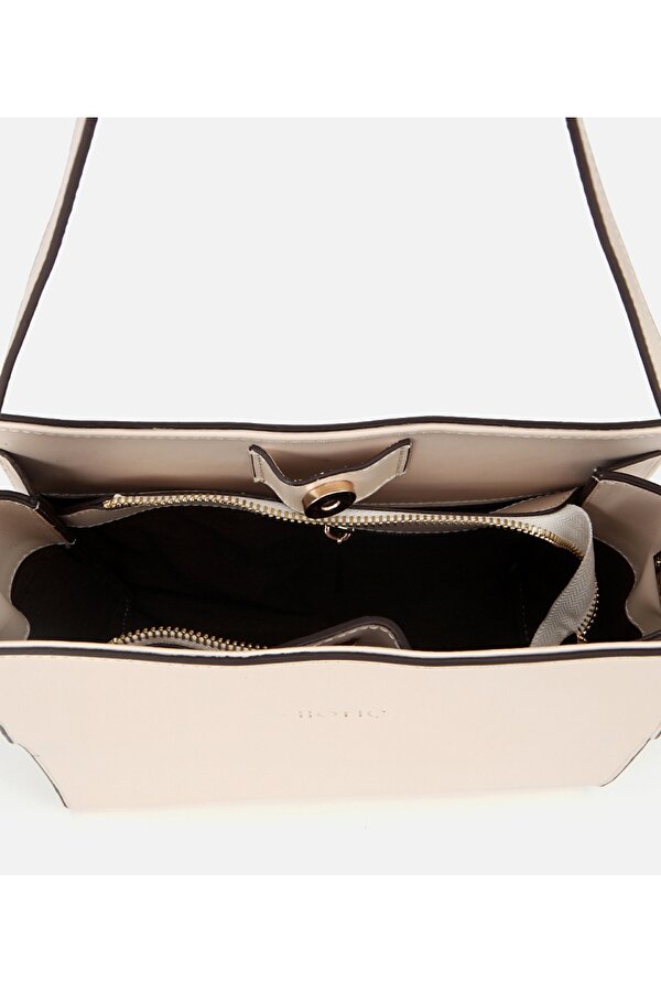 Hotiç Kadın Deri Ekru Omuz Çantası