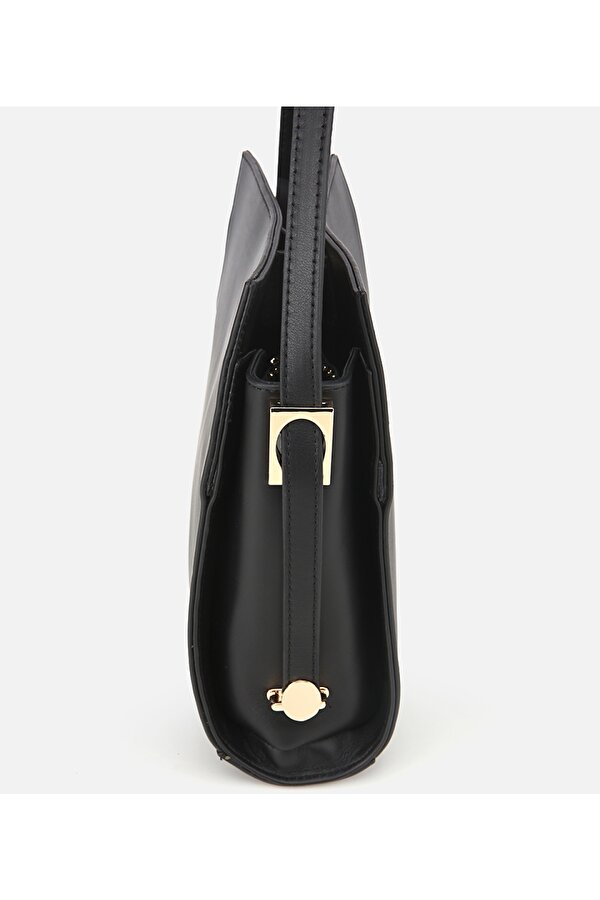 Hotiç Kadın Deri Siyah Omuz Çantası