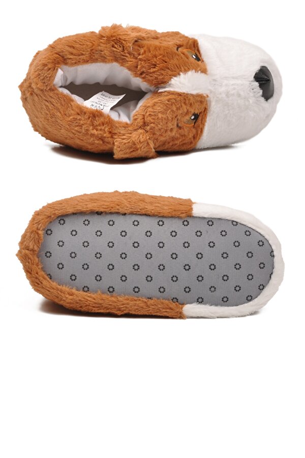 Ayakmod Açık Kahve Köpek Desenli Unisex Panduf 26K001