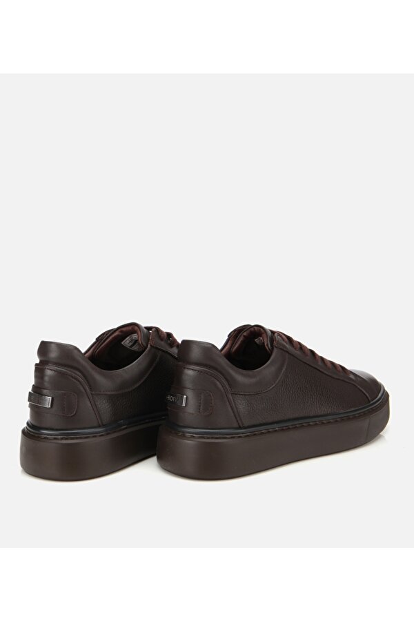 Hotiç Erkek Deri Kahverengi Kalın Tabanlı Spor Ayakkabı