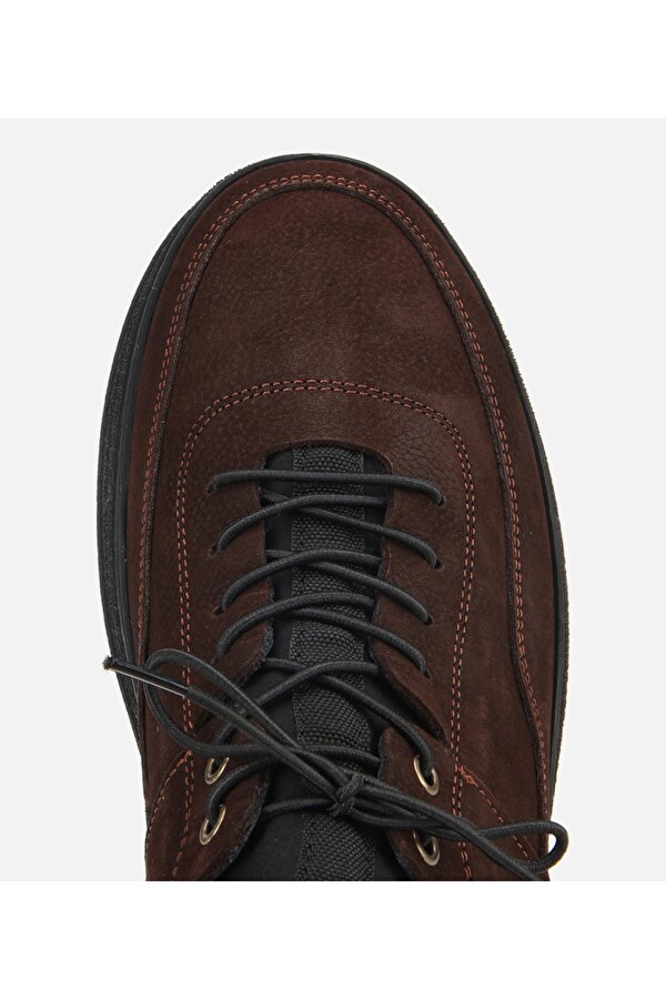 Hotiç Erkek Nubuk Deri Kahverengi Rahat Tabanlı Comfort Spor Ayakkabı