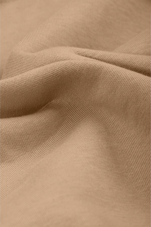 Deep Sea DeepSEA Erkek Camel Relax Fit İçi Polarlı Polo Yaka Sweatshirt – Pamuklu Kalın Sweatshirt 2600762