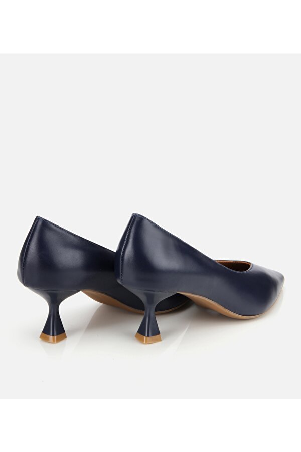 Hotiç Kadın Deri Lacivert İnce Topuklu Stiletto