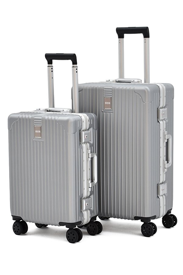 Elatae Alüminyum Alaşımlı 2'li Valiz Seti Orta - Kabin Boy – TSA Kilitli, Ultra Dayanıklı, Sessiz Tekerlek