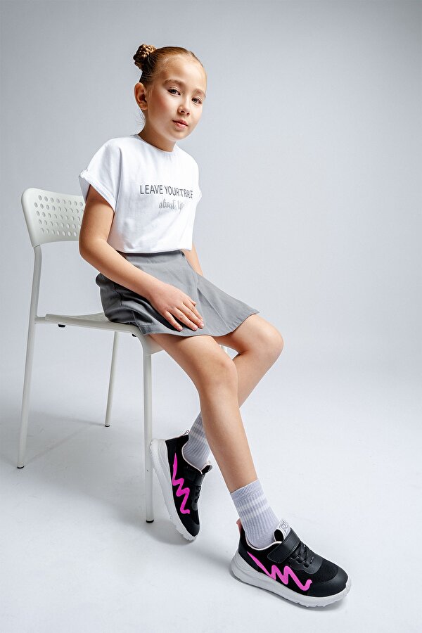 Mnpc Kız Çocuk Siyah Spor Ayakkabı