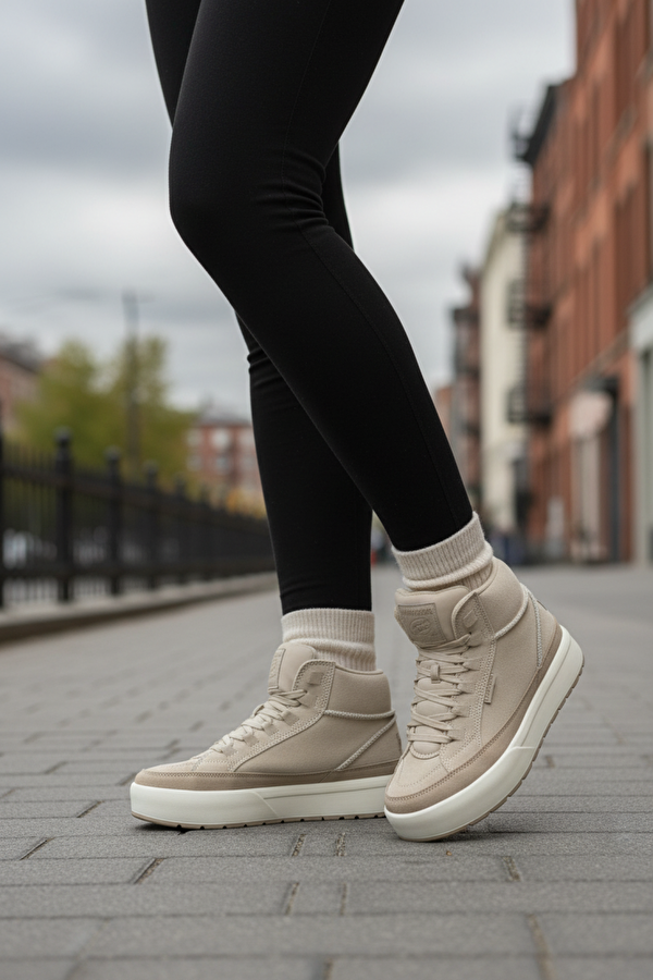 DARLA HI 5PR Taba Kadın High Sneaker - Görsel 3