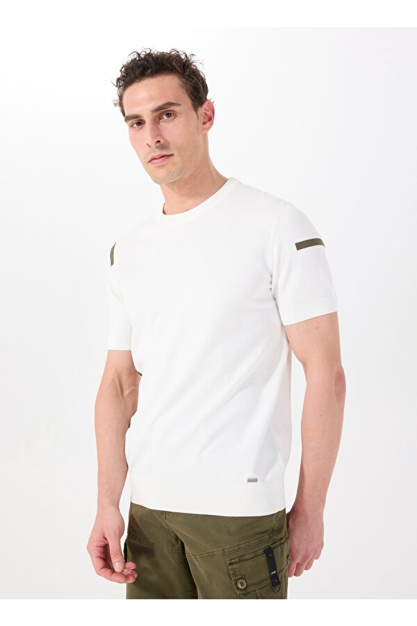 Jeep Bisiklet Yaka Basic Düz Ekru Erkek Kazak J5SM-KZK7208