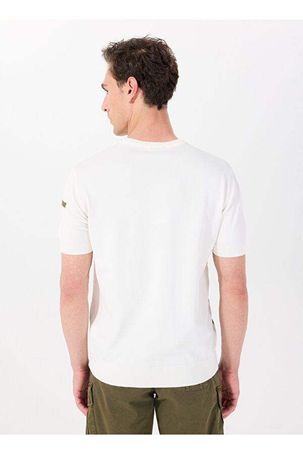 Jeep Bisiklet Yaka Basic Düz Ekru Erkek Kazak J5SM-KZK7208