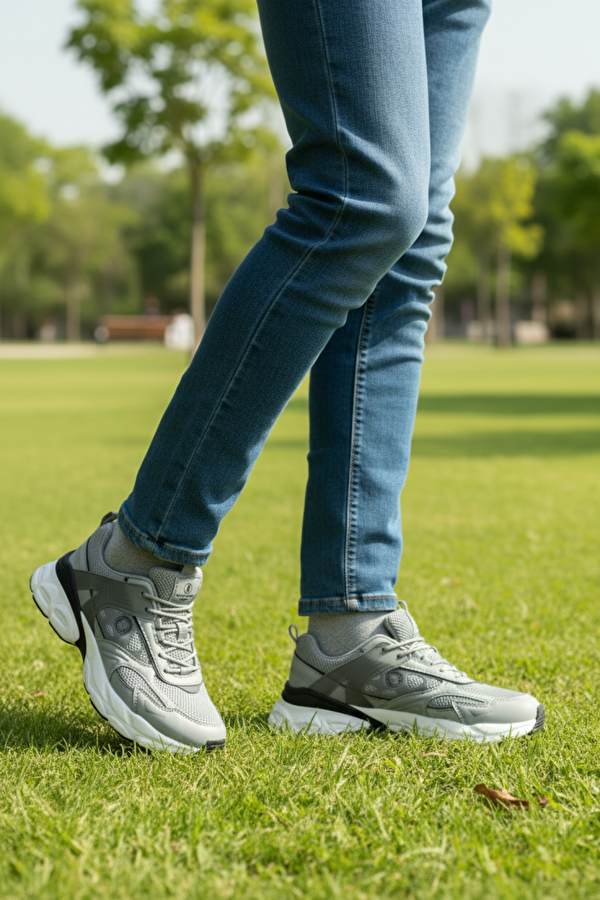 OSLO MEN 5PR Koyu Gri Erkek Sneaker - Görsel 3