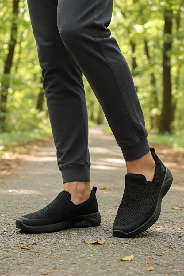 LIPA 5PR Siyah Erkek Comfort Ayakkabı - Görsel 3