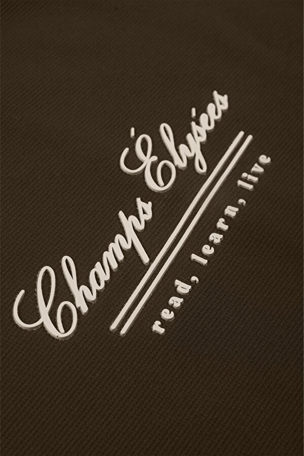 Deep Sea DeepSEA Erkek Kahve Fitilli Şardonlu Sweatshirt - Pamuklu, Likralı, Rahat Kalıp Sweatshirt 2601510