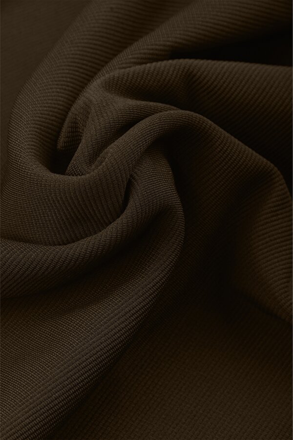 Deep Sea DeepSEA Erkek Kahve Fitilli Şardonlu Sweatshirt - Pamuklu, Likralı, Rahat Kalıp Sweatshirt 2601510