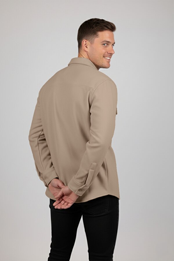 Deep Sea DeepSEA Erkek Vizon Premium Kaşe Ceket – Şık, Modern ve Sıcak Tutan Tasarım Ceket Mont 2500559