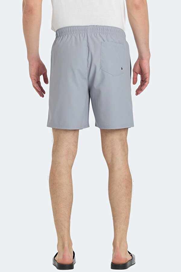 Slazenger RATING KTN Erkek Cepli Deniz Şortu Gri Mayo