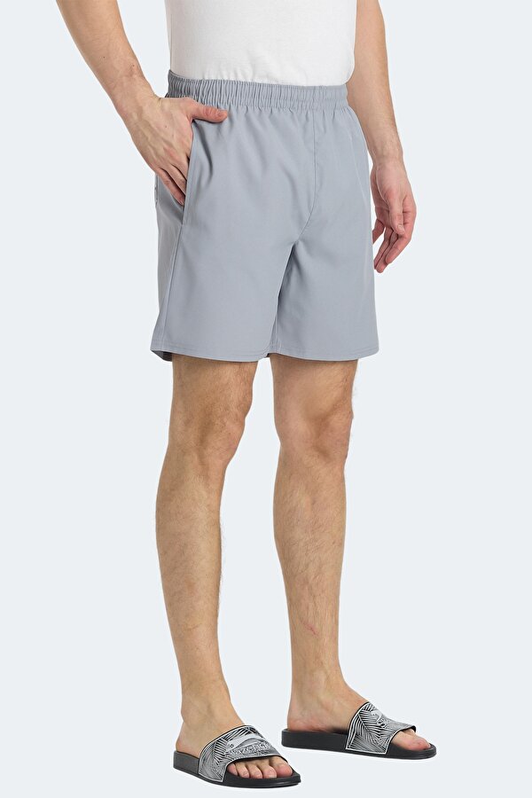 Slazenger RATING KTN Erkek Cepli Deniz Şortu Gri Mayo