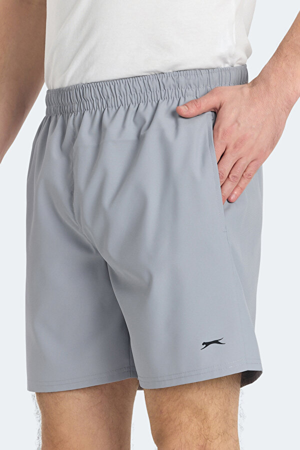 Slazenger RATING KTN Erkek Cepli Deniz Şortu Gri Mayo