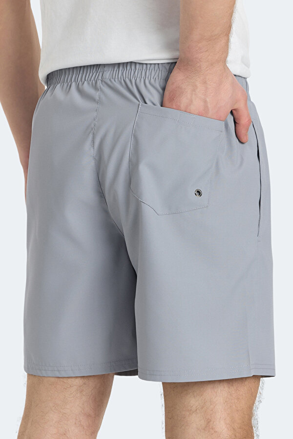 Slazenger RATING KTN Erkek Cepli Deniz Şortu Gri Mayo