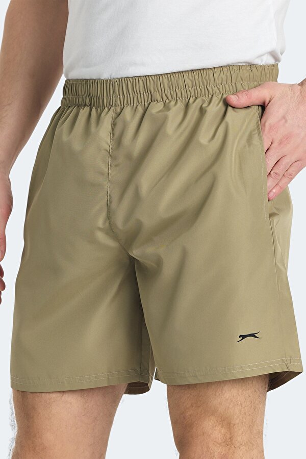 Slazenger RATING KTN Erkek Cepli Deniz Şortu Bej Mayo