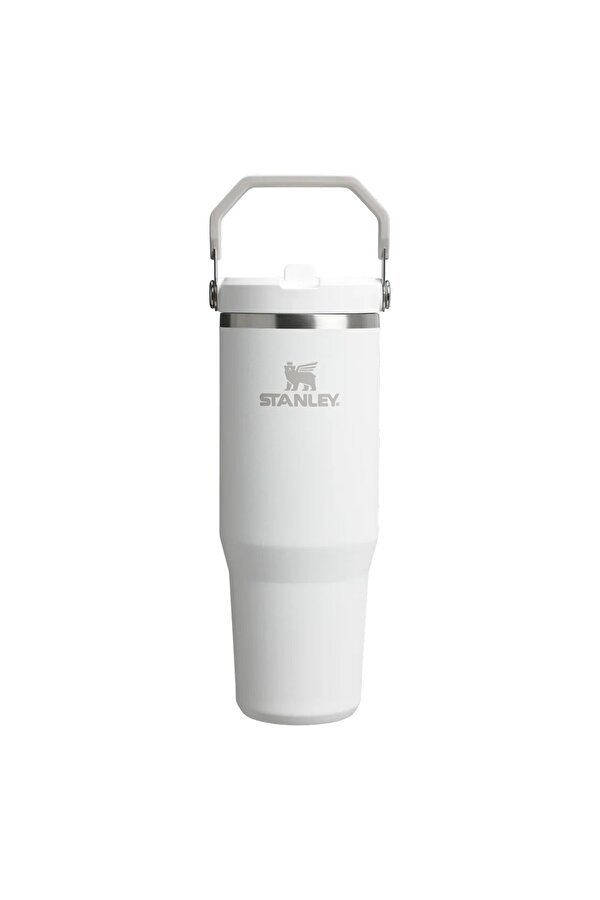 The IceFlow Flip Straw Beyaz Pipetli Termos Bardak 0,89 LT