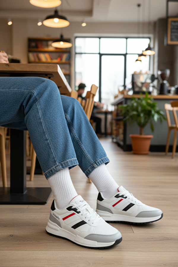 KONTRA PU 5PR Beyaz Unisex Sneaker - Görsel 3