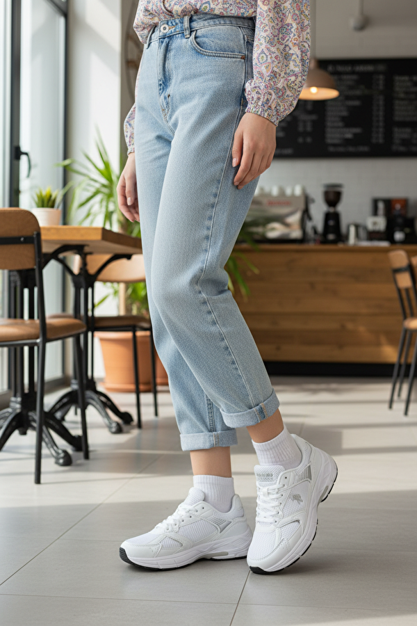 FELIX WMN TEXTILE 6FX Beyaz Kadın Sneaker - Görsel 3