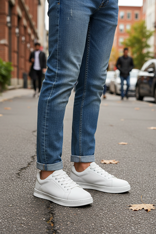 232050P 5FX Beyaz Erkek Sneaker - Görsel 3