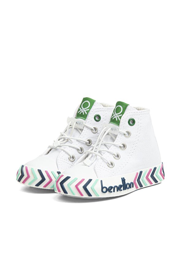 Benetton ® | BN-30644 - 3394 Beyaz Mavi - Çocuk Spor Ayakkabı