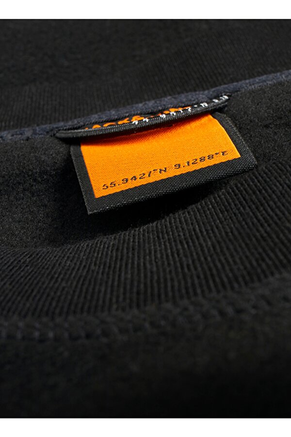 Jack & Jones Siyah Erkek Yuvarlak Yaka Geniş Fit Sweatshirt 12241523_JCOLAB SWEAT CREW NECK AW2