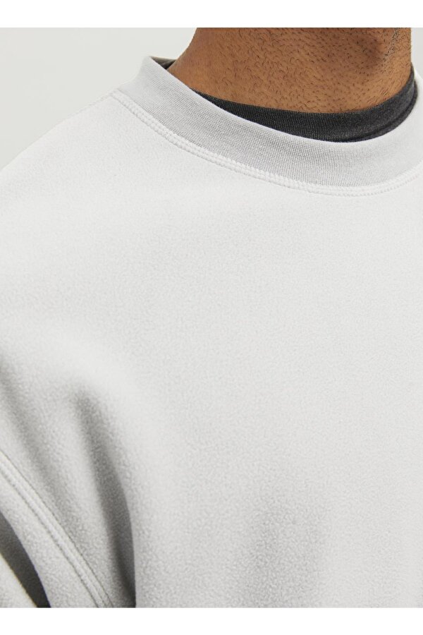 Jack & Jones Siyah Erkek Yuvarlak Yaka Geniş Fit Sweatshirt 12241523_JCOLAB SWEAT CREW NECK AW2