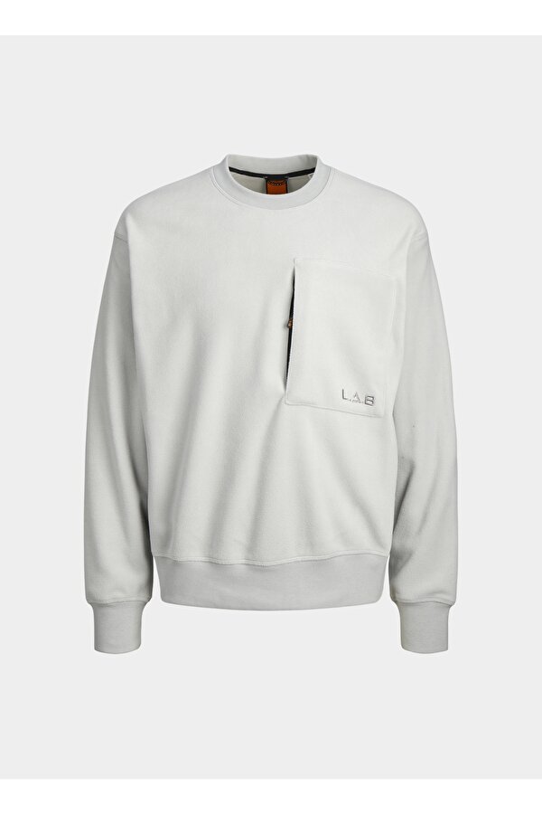 Jack & Jones Siyah Erkek Yuvarlak Yaka Geniş Fit Sweatshirt 12241523_JCOLAB SWEAT CREW NECK AW2