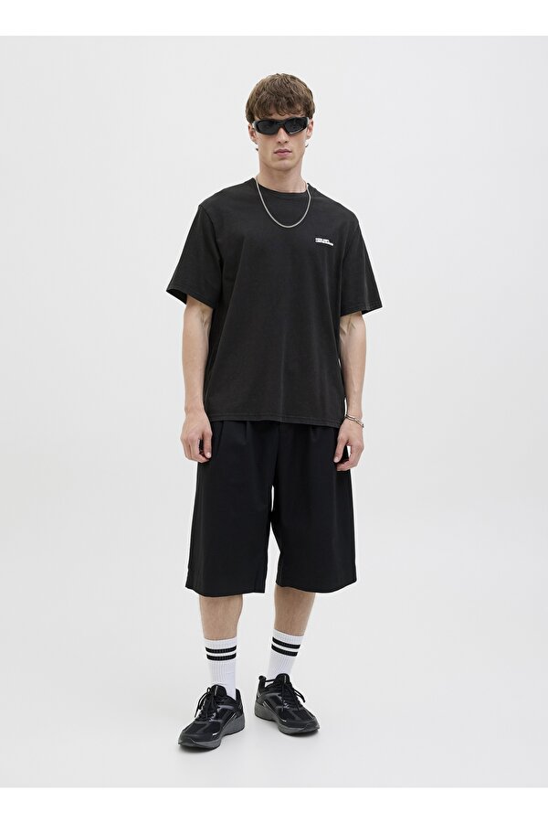 Bisiklet Yaka Siyah Erkek T-Shirt 12276738_JCOINFINITY SUN BACK