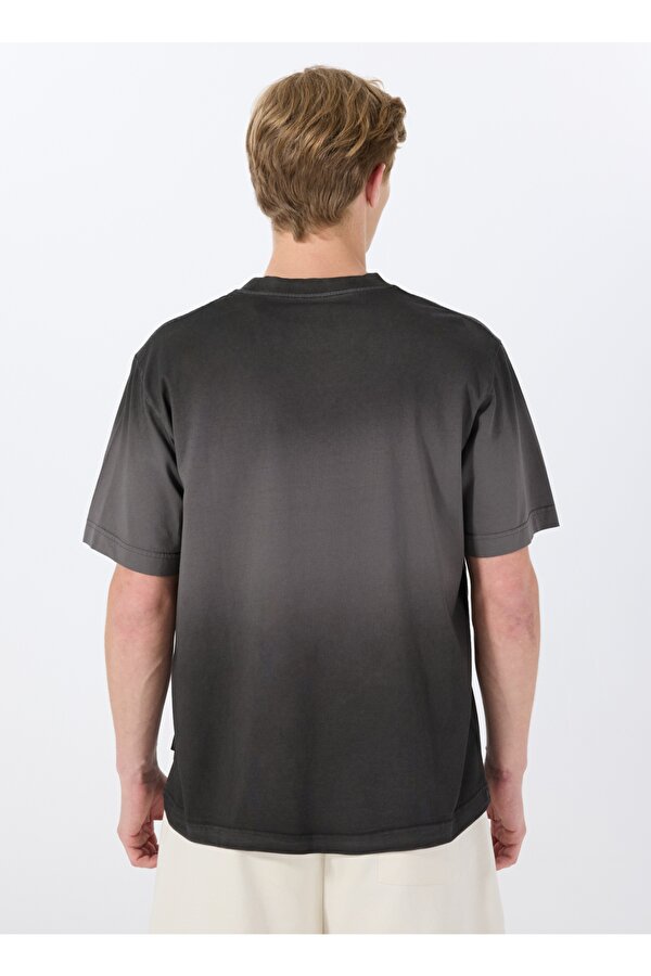 Jack & Jones Bisiklet Yaka Siyah Erkek T-Shirt 12276661_JCOHORIZON FADE SPRAY TEE