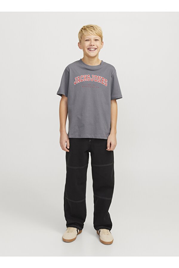 Jack & Jones Baskılı Füme Erkek Çocuk T-Shirt 12258924
