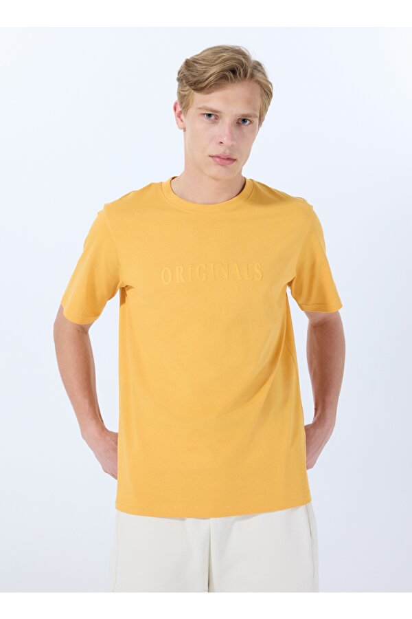 Jack & Jones Turuncu Erkek Normal T-Shirt 12262494_JORFREDERIKSBERG TEE SS CR