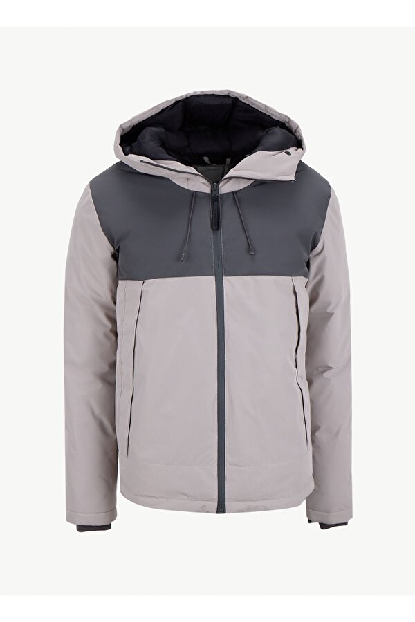 Jack & Jones Gri Erkek Mont 12285586_JCOUNION LIGHT PADDED BLOC
